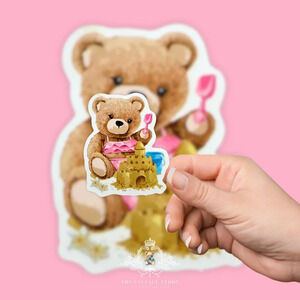 NEW Cute Kids Custom Teddy Bear Characters Kiss Cut Stickers Set of 8 Cosplay